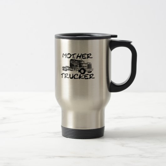 MOTHER TRUCKER - ZWART EN WITTE REISBEKER (Rechts)