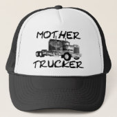 MOTHER TRUCKER - ZWART EN WITTE TRUCKER PET (Voorkant)