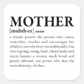 Mother Vierkante Sticker (Voorkant)