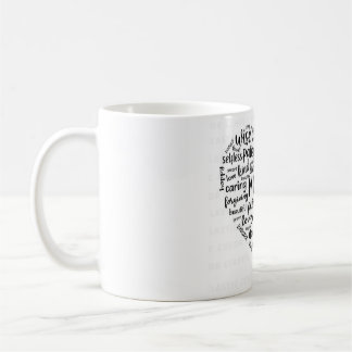 Mother world cloud coffee mug- Beautiful, caring,  Koffiemok