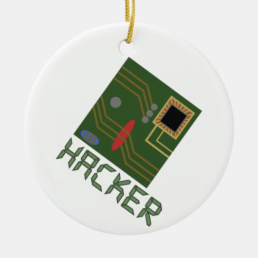 Motherboard Hacker Keramisch Ornament (Voorkant)