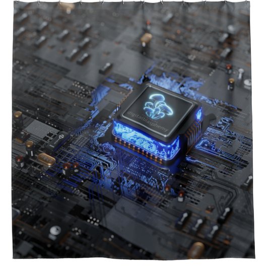 Motherboard Shower Curtain Douchegordijn (Voorkant)