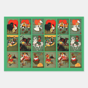 Mothergoose Nursery Rhymes Fairytale Art Inpakpapier Vel