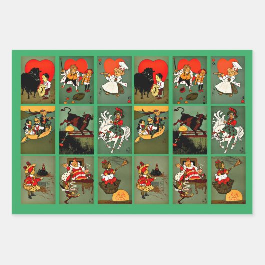 Mothergoose Nursery Rhymes Fairytale Art Inpakpapier Vel (Voorkant 2)