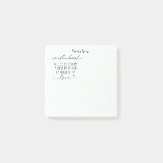Motherhood Crazy Loud Love Persoonlijk Post-it® Notes (Voorkant)