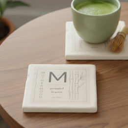 Motherhood Grounded in Grace Botanical Mom Stenen Onderzetter