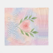 Motherhood in Bloom Fleece Blanket – Floral Gift. Deken (Voorkant (Horizontaal))