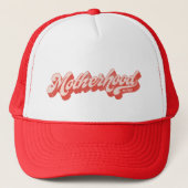 Motherhood Retro Funny mama Moederdag Trucker Pet (Voorkant)