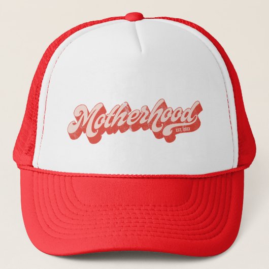 Motherhood Retro Funny mama Moederdag Trucker Pet (Voorkant)
