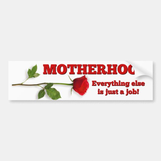 MOTHERHOOD ROSE ROSE PROLIFE BUMPERSTICKER (Voorkant)