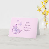 Mothering Sunday Elegant Garden Butterflies Kaart (Gele Bloem)