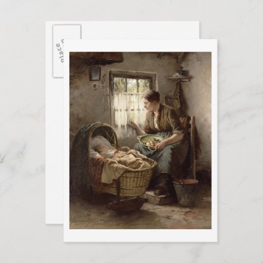 Motherly Affection (olie op canvas) Briefkaart (Voorkant / Achterkant)