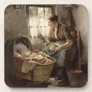 Motherly Affection (olie op canvas) Drankjes Onderzetter