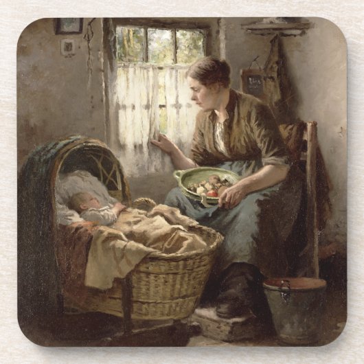 Motherly Affection (olie op canvas) Drankjes Onderzetter (Voorkant)