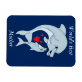 Motherly Dolphin Love Magneet (Horizontaal)