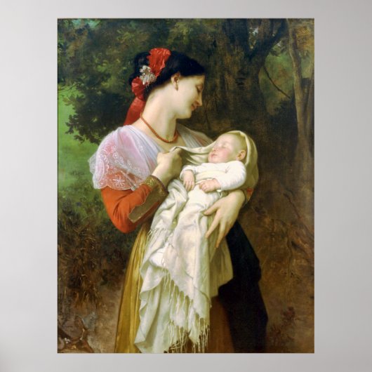 Motherly Love Bouguereau Fine Art Poster (Voorkant)