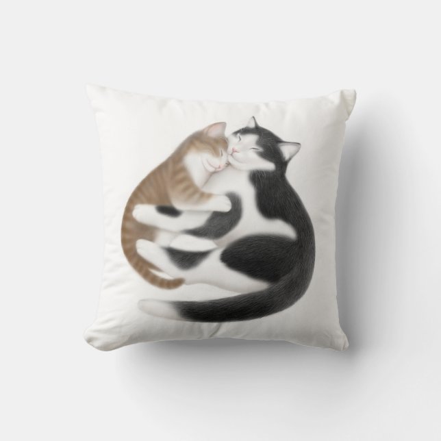Motherly Love Cats Pillow Kussen (Voorkant)