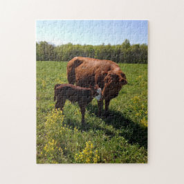 Motherly Love Koe & Calf Legpuzzel