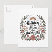 Mothers Are The Dawn After Darkness Feestdagenkaart (Voorkant / Achterkant)