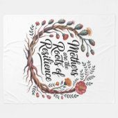 Mothers Are The Roots Of Resilience Fleece Deken (Voorkant (Horizontaal))