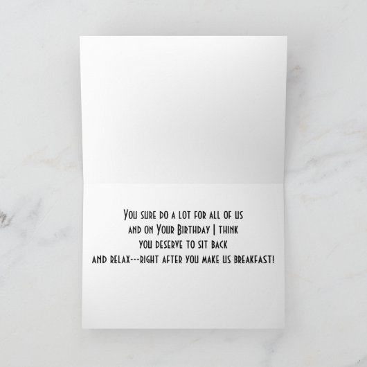 MOTHER'S BIRTHDAY ADVICE FOR BIRTHDAY KAART (Binnen)