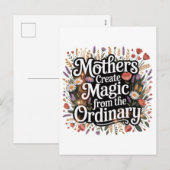 Mothers Create Magic From The Ordinary Feestdagenkaart (Voorkant / Achterkant)