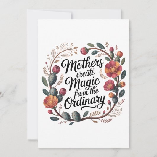 Mothers Create Magic From The Ordinary Kaart (Voorkant)