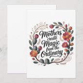 Mothers Create Magic From The Ordinary Kaart (Voorkant / Achterkant)