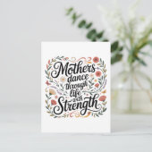 Mothers Dance Through Life With Strength Aankondigingskaart (Staand voorkant)