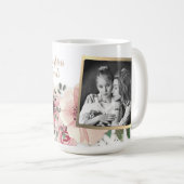 Mothers Daughters Gezegde Pink Floral Koffiemok (Voorkant rechts)