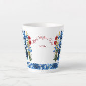 Mother's Day 2026 Brush Strokes Wildflowers Latte Mok (Voorkant)
