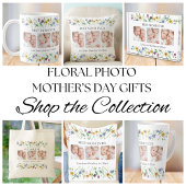 Mother's Day Best Mom Ever Floral Fotoblokken