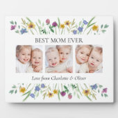 Mother's Day Best Mom Ever Floral Fotoplaat (Voorkant)