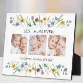Mother's Day Best Mom Ever Floral Fotoplaat
