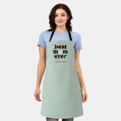 Mother's Day Best Mom Ever Sage Green Apron Schort (Gedragen)