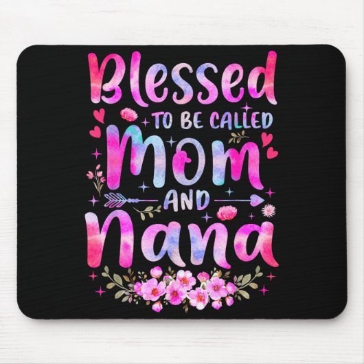 Mother's Day Blessed To Be Called Mom And Nana Flo Muismat (Voorkant)