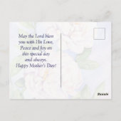 Mother's Day Blessing Bible Verse Floral Briefkaart (Achterkant)