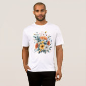 Mother's Day Boho Flowers Clipart-619830 T-shirt (Voorkant volledig)