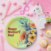 Mother's Day Boho Flowers Clipart-61983 Keychain Papieren Bordje (Feest)