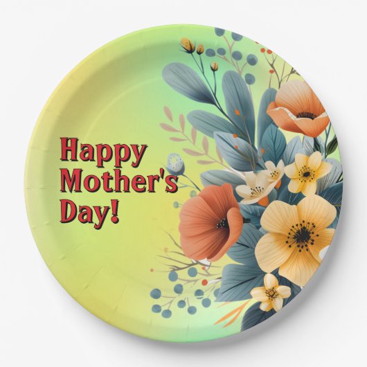 Mother's Day Boho Flowers Clipart-61983 Keychain Papieren Bordje (Voorkant)
