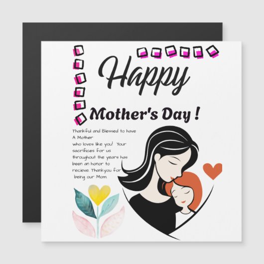 Mothers Day Card  (Voorkant / Achterkant)