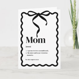 Mother's Day Card; Mom "Noun" Kaart