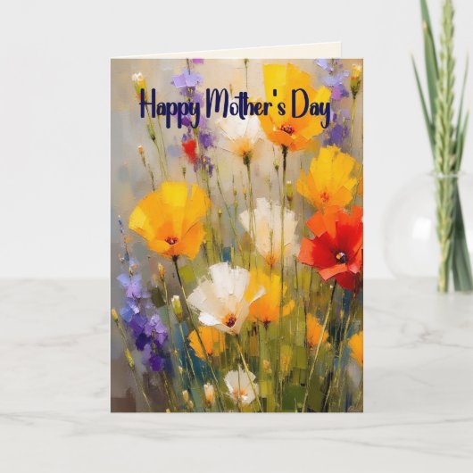 Mother's Day Card with Flowers Kaart (Voorkant)