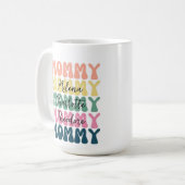 Mother's day coffee mug, personalized children's  koffiemok (Voorkant links)