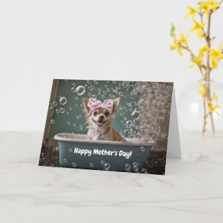 Mothers Day Cute and Funny Chihuahua Small Dog  Kaart