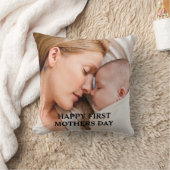 mothers day cute heart photo Throw Pillow Kussen (Deken)