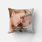 mothers day cute heart photo Throw Pillow Kussen (Achterkant)