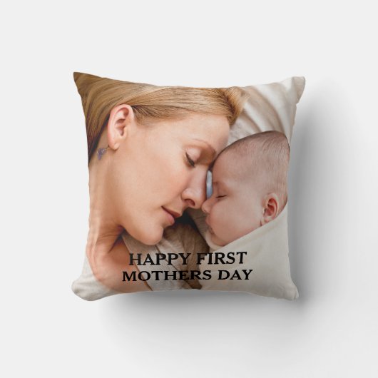 mothers day cute heart photo Throw Pillow Kussen (Voorkant)
