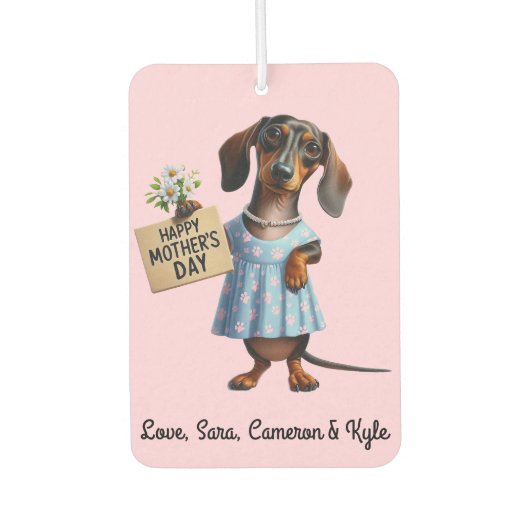 Mother's Day Dachshund Luchtverfrisser (Voorkant)