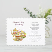 Mother's Day Elegant Tea Party  Kaart (Staand voorkant)